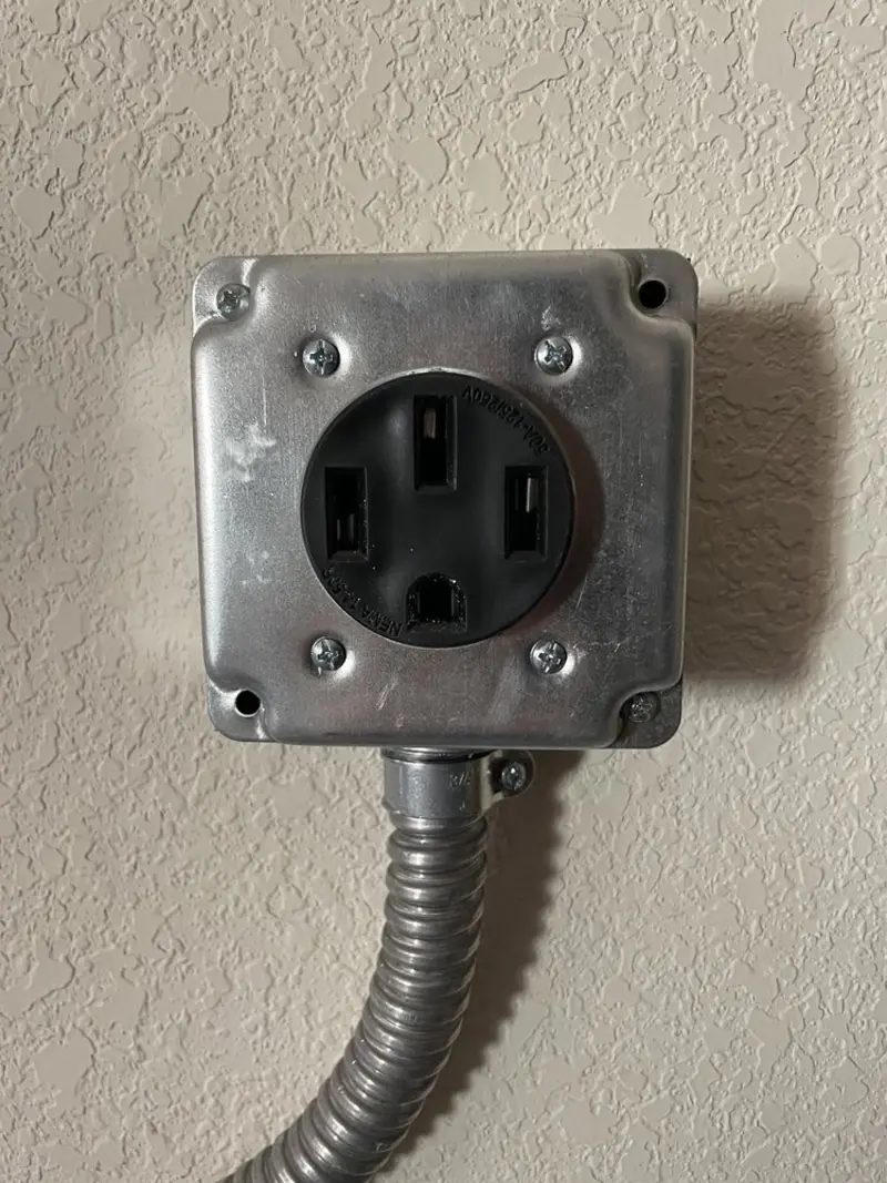 NEMA 14-50 outlet installed for Smart Home Electrical in Prairieville